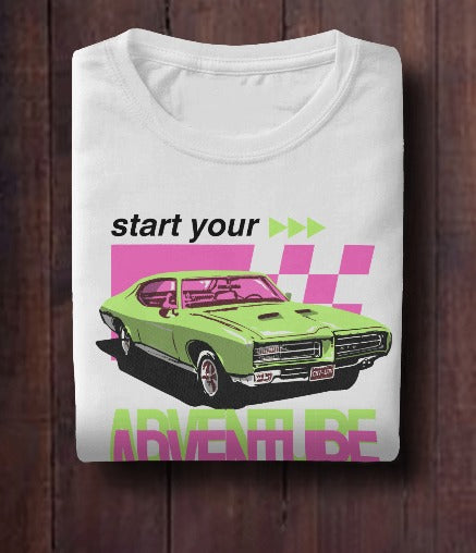 Unique Wear Clothing – Start Your Adventure Oversized T-Shirt – White Colour