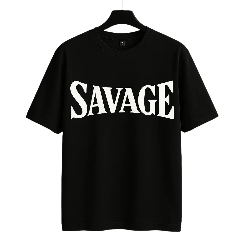Unique wear Clothing - Savage Graphic T-Shirt - Black Edition