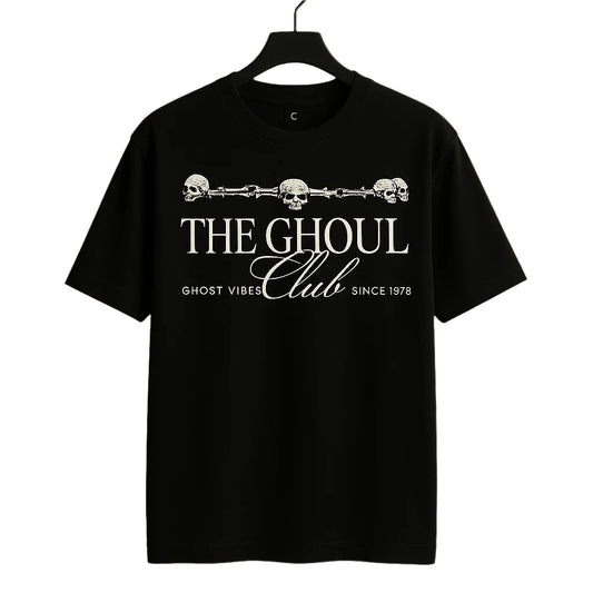 Unique wear Clothing - The Ghoul Club Graphic T-Shirt - Black Colour