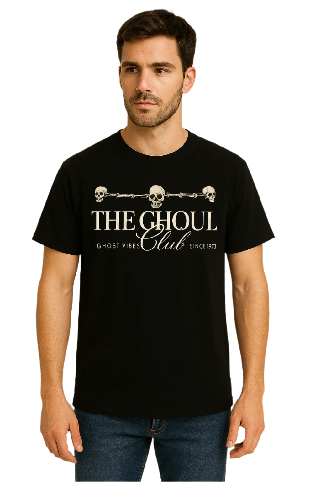 Unique wear Clothing - The Ghoul Club Graphic T-Shirt - Black Colour