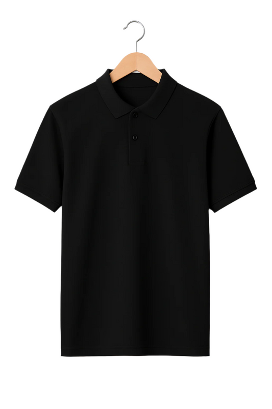 Unique wear Clothing - Classic Half Sleeve Polo T-Shirt - Black