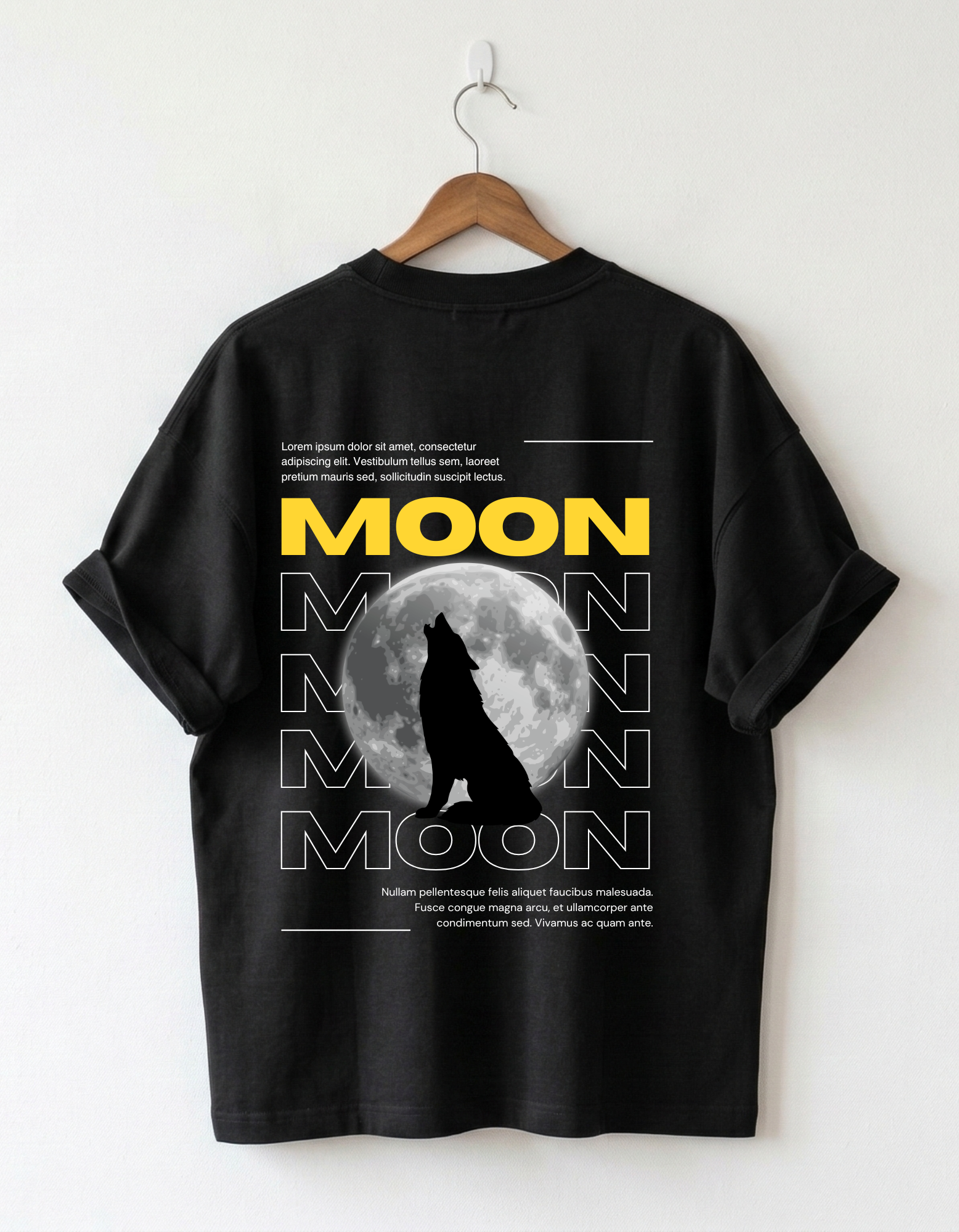 Oversized T-Shirt | “MOON” Graphic Streetwear T-Shirt