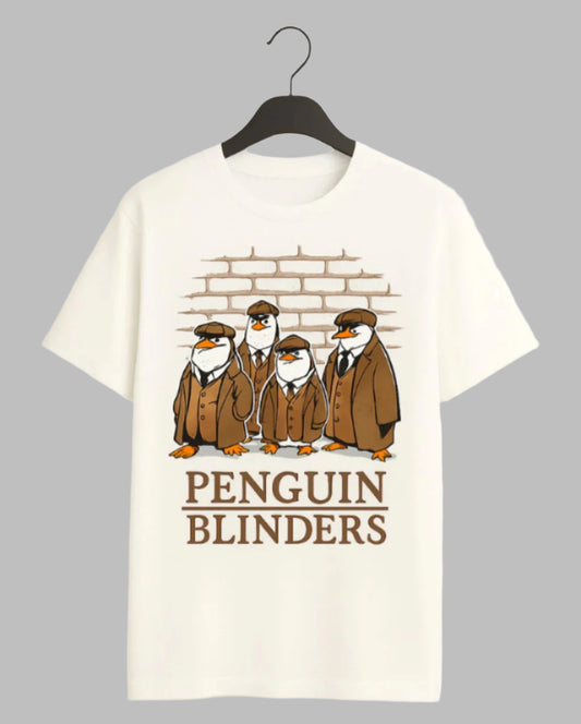 Unique wear Clothing - Penguin Blinders T-Shirt – White Colour